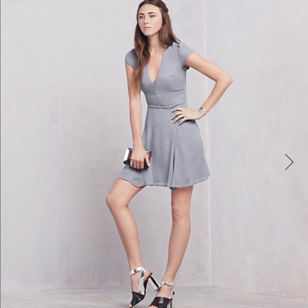 Reformation Ambrosia Dress in Gorgeous Silver Blue